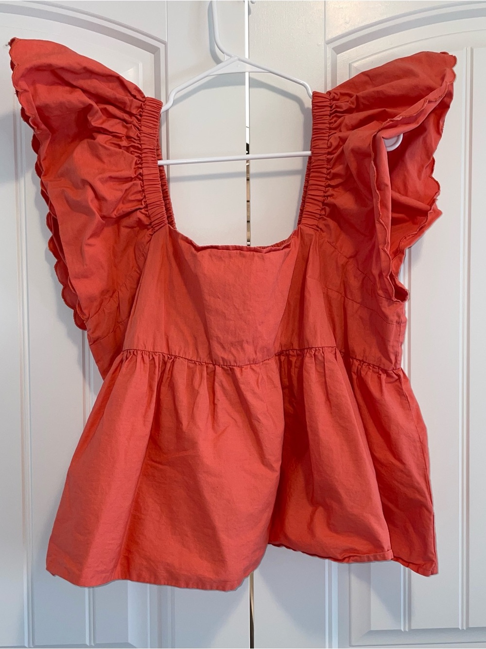 ARULA Coral Flutter Sleeve Square-Neck Tunic